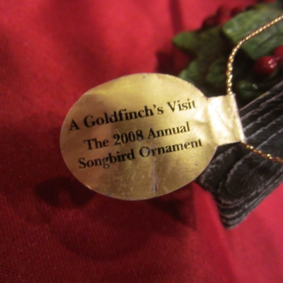 2008 DANBURY MINT ANNUAL SONGBIRD ORNAMENT - Picture 5 of 8